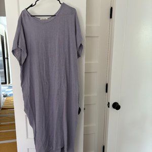 Black Crane lavender linen cocoon dress size M